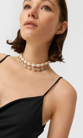 Set 2 chokers conchas