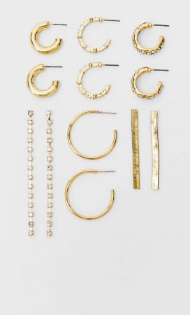 Set 6 aros y pendientes largos