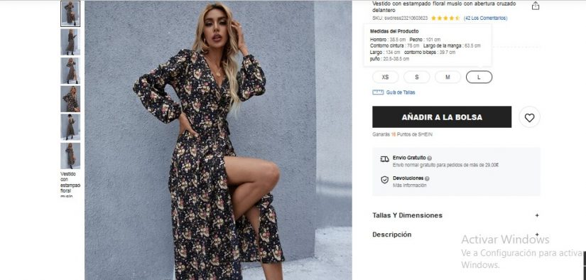 Vestido con estampado floral