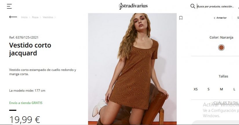 Vestido corto Jacquard