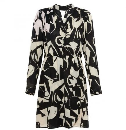 Vestido midi con estampado monocromático Primark