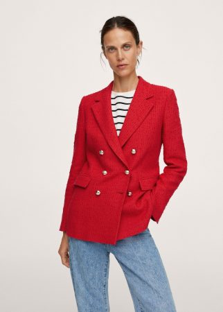 chaqueta tweed mango