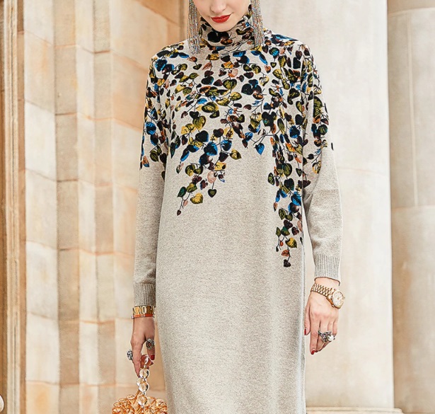 vestido largo con estampado