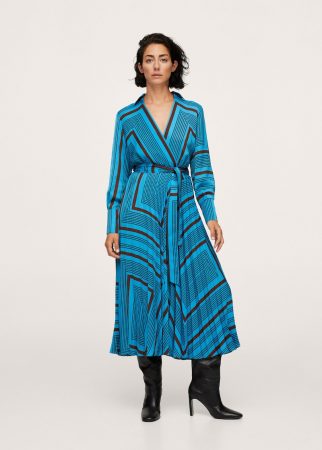 vestido estampado geometrico