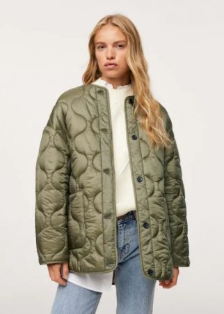 Anorak acolchado satinado Mango