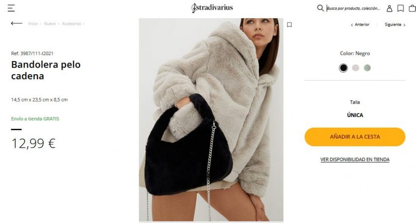 Bandolera pelo cadena