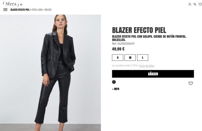Blazer efecto piel