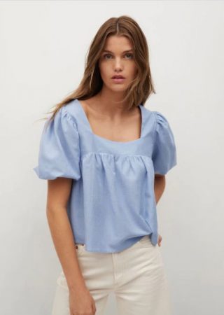 Blusa crop algodón