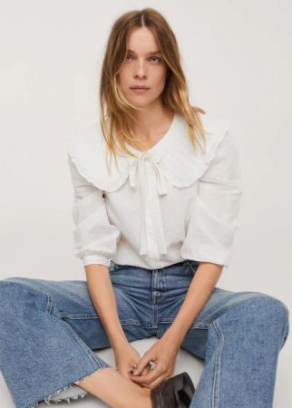 Blusa cuello babydoll