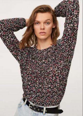 Blusa estampada fruncido