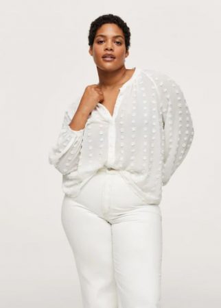 Blusa fluida textura Mango