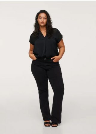 Blusa semitransparente textura Mango