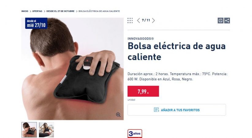 El invento de Aldi por 7,99 euros para que nunca más te duela la espalda 11 Merca2.es Bolsa eléctrica de agua caliente- Aldi
