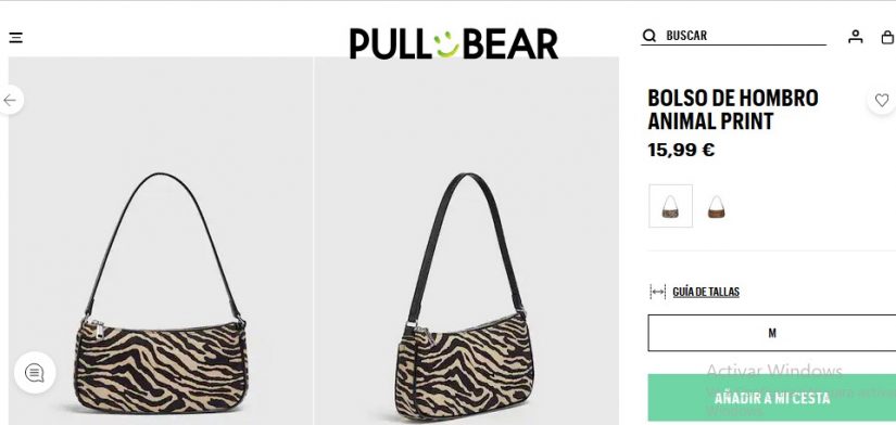 Bolso de hombro animal print