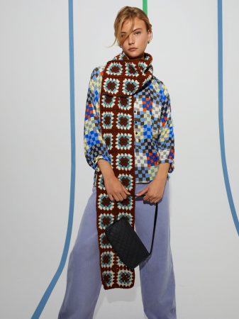 Camisa fluida con estampado de cuadros