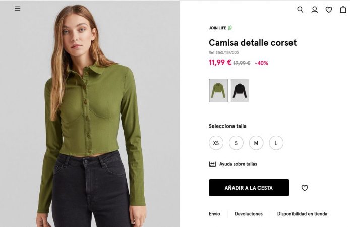 Camisa detalle corset