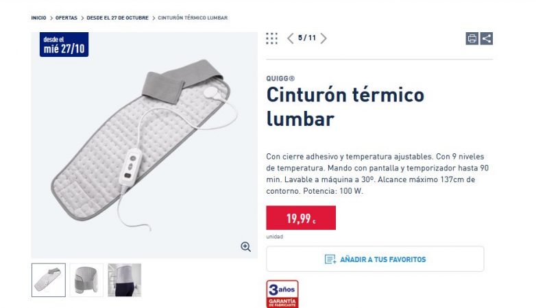 El invento de Aldi por 7,99 euros para que nunca más te duela la espalda 15 Merca2.es Cinturón térmico lumbar