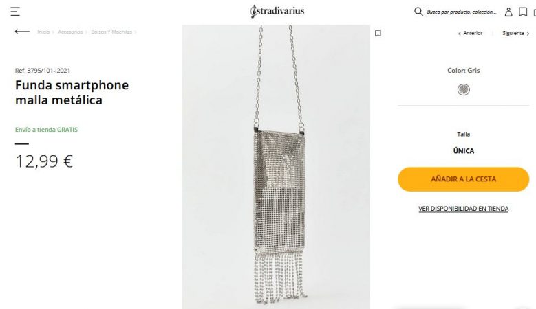 Funda smartphone malla metálica