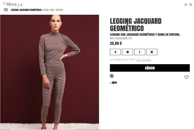 Legging jacquard geométrico