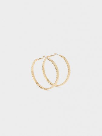 Pendientes de aro largos dorados 