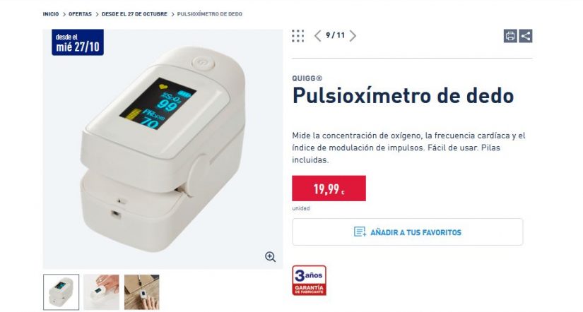 El invento de Aldi por 7,99 euros para que nunca más te duela la espalda 17 Merca2.es Pulsioxímetro de dedo