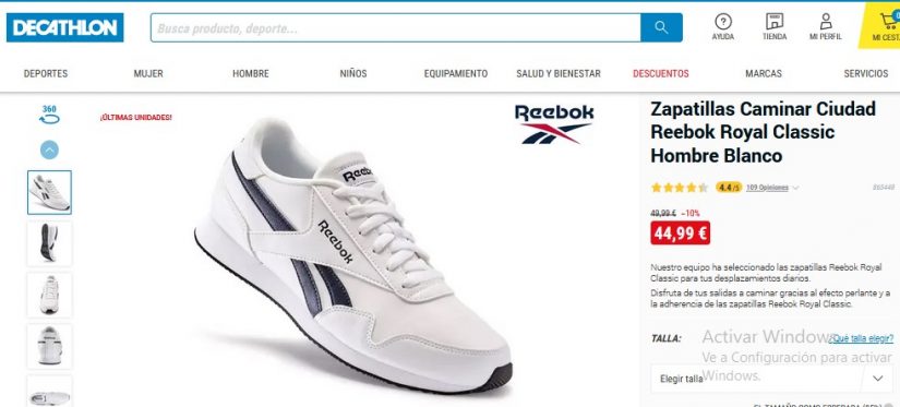 Decathlon: zapatillas Adidas y Reebok con descuentos de locura 87 Merca2.es Zapatillas Caminar Ciudad Reebok Royal Classic Hombre