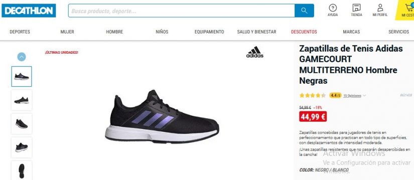 Decathlon: zapatillas Adidas y Reebok con descuentos de locura 91 Merca2.es Zapatillas de Tenis Adidas Courtjam