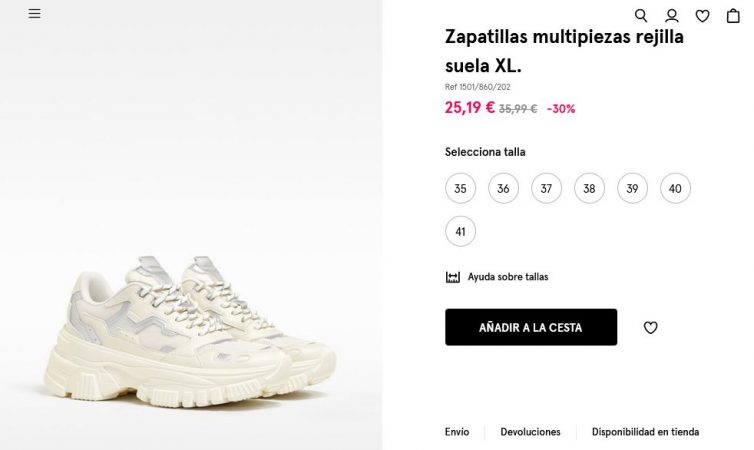 Zapatillas multipiezas rejilla suela XL