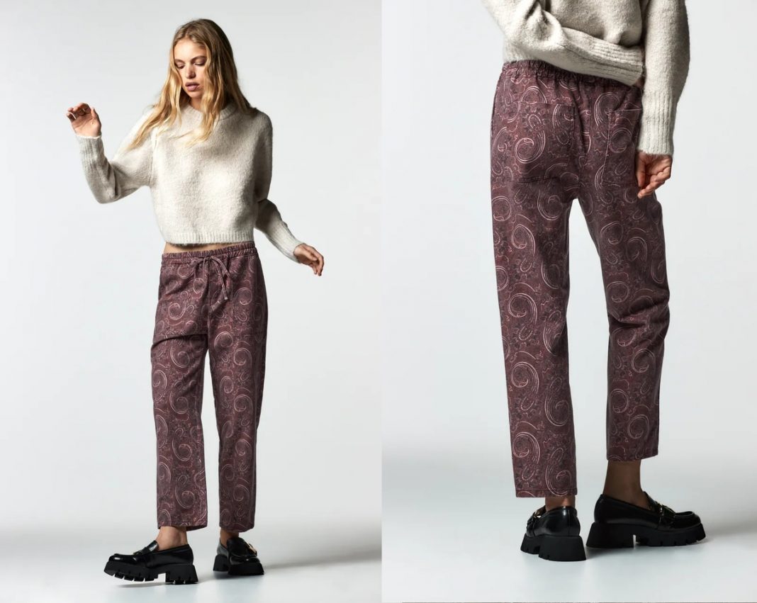 pantalón pijamero Zara