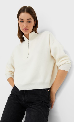 Stradivarius jersey cremallera punto