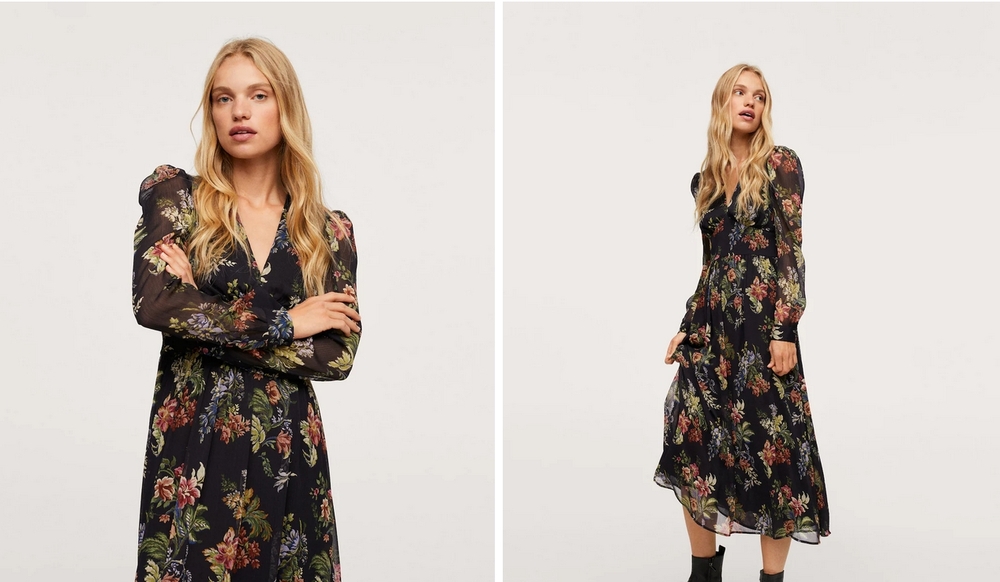 vestido estampado floral