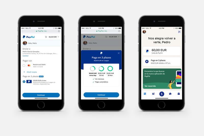 PayPal permitirá a sus usuarios pagar en tres plazos