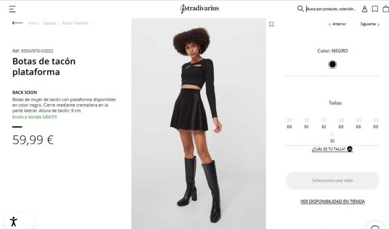 Botas de tacón Plataforma- Stradivarius