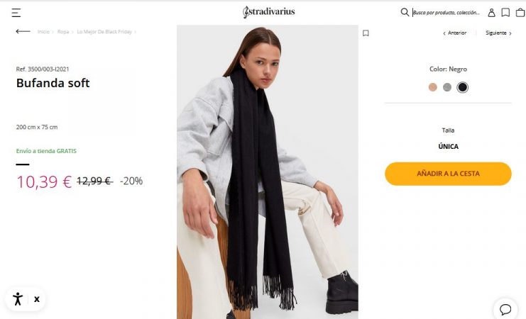 Bufanda soft- Stradivarius