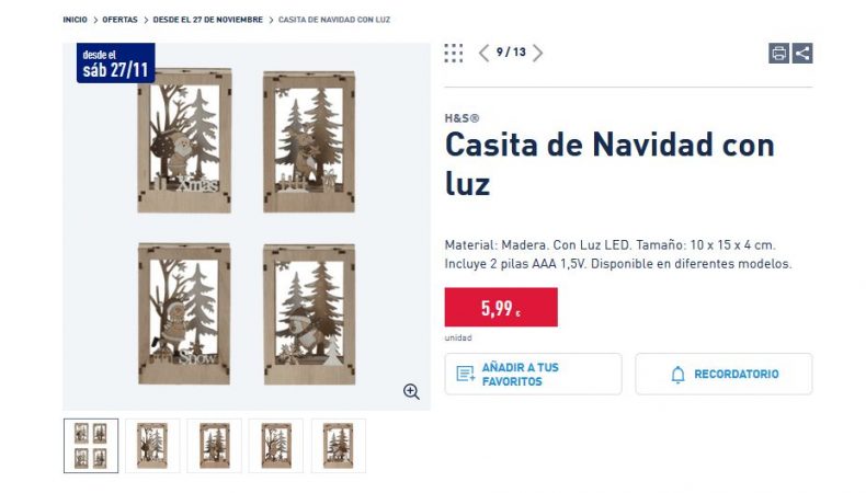 Casita de Navidad con luz