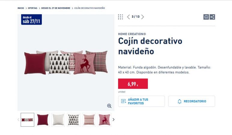 Cojín decorativo navideño