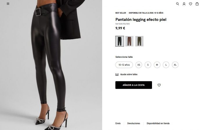 Pantalón legging efecto piel