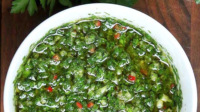 Preparación del chimichurri