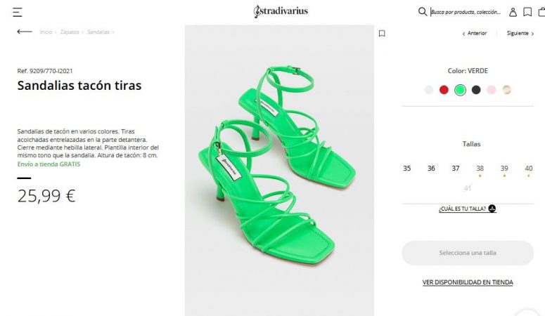 Sandalias tacón tiras
