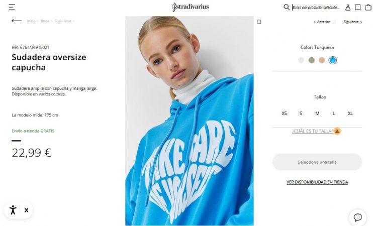 Sudadera oversize capucha