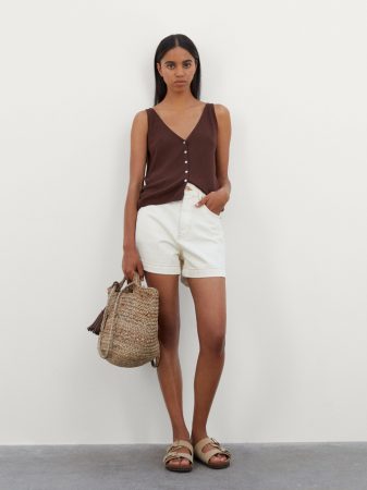 Top de punto con botones 