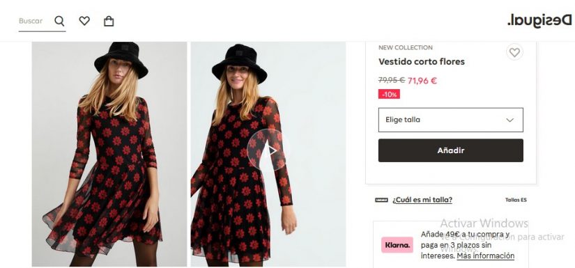 Vestido corto flores