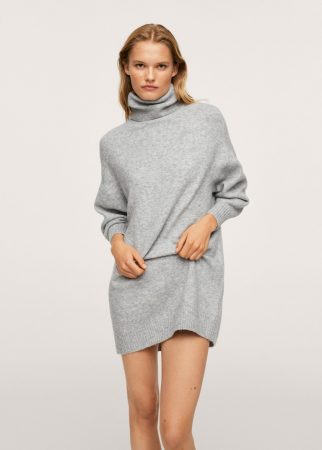 Vestido de cuello alto de Mango
