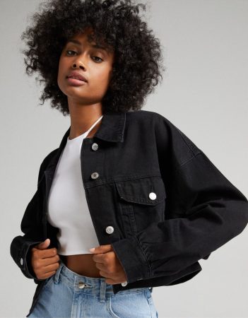 Cazadora denim cropped  