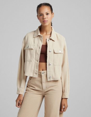 Cazadora pana corta Bershka