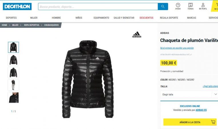 Chaqueta de plumón Varilite- Decathlon