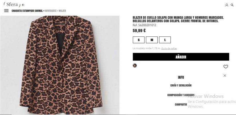 Chaqueta estampado animal