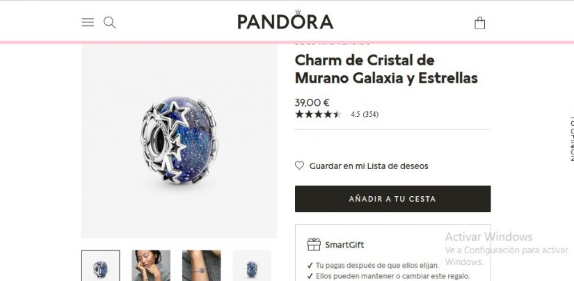 Joyas de Pandora por menos de 50 euros para regalar a última hora 17 Merca2.es Charm de Cristal de Murano Galaxia y Estrellas- Pandora