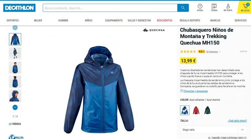 Chubasquero Niños de Montaña- Decathlon