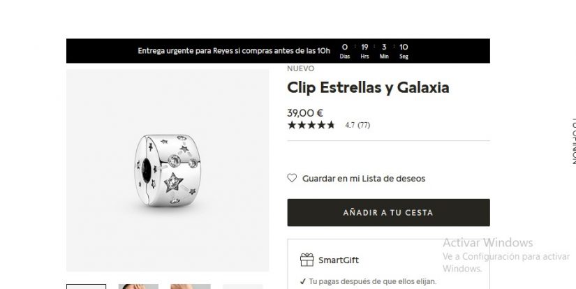 Joyas de Pandora por menos de 50 euros para regalar a última hora 26 Merca2.es Clip Estrellas y Galaxia